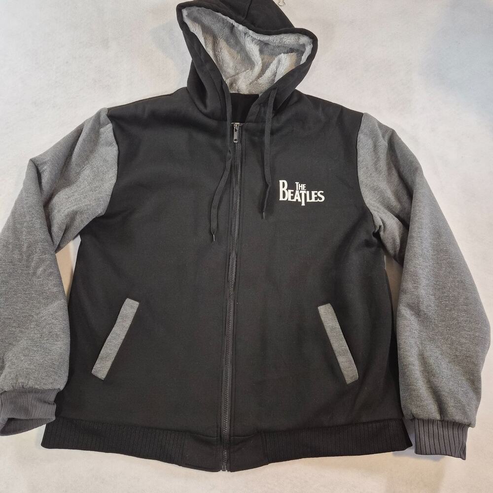 The Beetles Abbey Road Outerwear zip up black and gray hoodie/jacket size XL